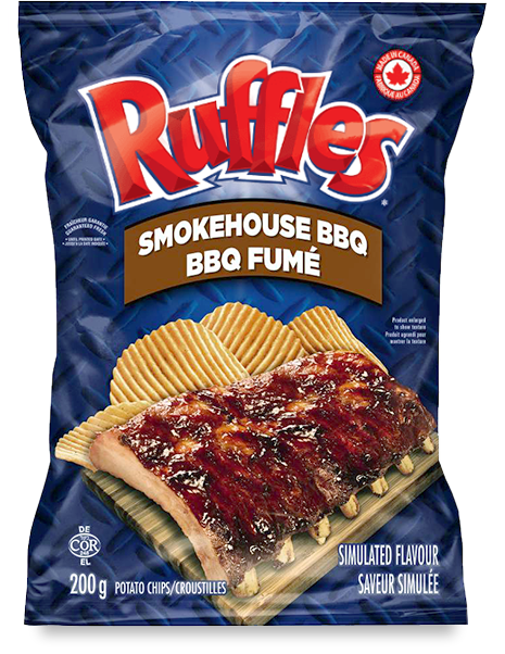 RUFFLES Smokehouse BBQ Simulated Flavour Potato Chips